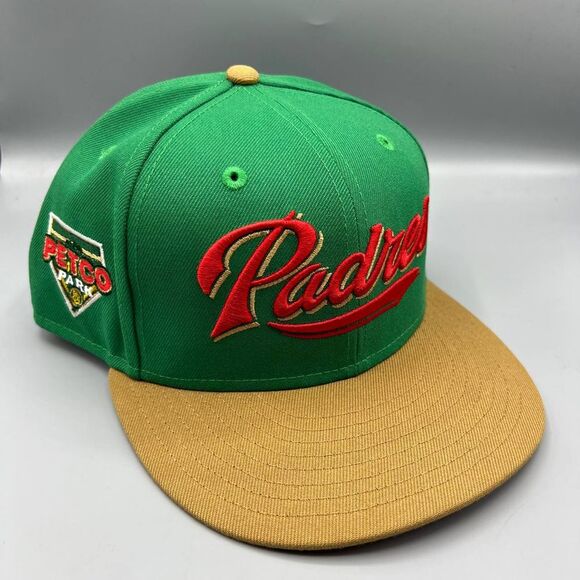 San Diego Padres Hat Men 1/2 Green Red Petco Park 59Fifty New Era